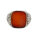 835 Silber Ring mit rotem Karneol aus den 40er Jahren RG 65