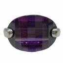 Vintage schwerer Ring mit violetten Zirkon - Statementring  RG 57