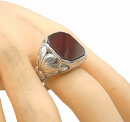 835 Silber Ring mit rotem Karneol aus den 40er Jahren RG 71