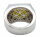 Vintage schwerer Ring mit Moldavit - Statementring  RG60