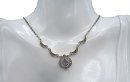 Edles Jugendstil Silber Collier mit Amethyst und Markasiten