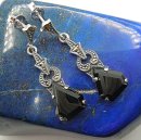 Art Déco Ohrringe aus 925 Silber – Onyx & Markasit | Handgefertigter Vintage Ohrschmuck