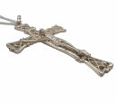 Edles venetianisches 925 Silberkreuz Anhänger Jesus...