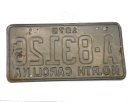 USA North Carolina Car Plate rot 83126 von 1975