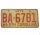 USA North Carolina Car Plate rot 6781 von 1975