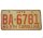 USA North Carolina Car Plate rot 6781 von 1975