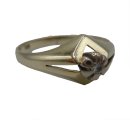 Feiner 585 Gold Ring mit 1 kleinen Diamanten RG 60