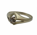 Feiner 585 Gold Ring mit 1 kleinen Diamanten RG 60