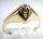 Feiner 585 Gold Ring mit 1 kleinen Diamanten RG 60