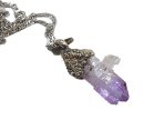 Vintage Amethyst Natur Anhänger mit 925 Silber