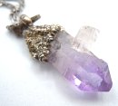 Vintage Amethyst Natur Anhänger mit 925 Silber