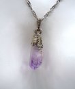 Vintage Amethyst Natur Anhänger mit 925 Silber