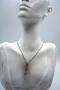 Vintage Amethyst Natur Anhänger mit 925 Silber