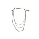 Vintage Silberkette 835 – Dreireihiges Collier der 50er Jahre (80 cm)