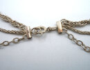 Vintage Silberkette 835 – Dreireihiges Collier der 50er Jahre (80 cm)