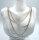Vintage Silberkette 835 – Dreireihiges Collier der 50er Jahre (80 cm)
