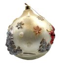 2 Riesen Vintage Glas Weihnachtskugeln - Christbaumschmuck