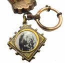 Biedermeier Haar Geflecht Taschenuhren Kette um 1840 mit...