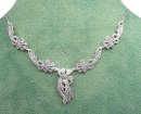 Aufwendiges 925 Silber Jugendstil Collier mit handgefaßten Markasiten