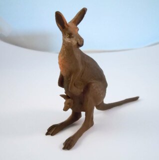 Känguruh - Ton Tierfigur handbemaltes Sammlerstück  50er Jahre