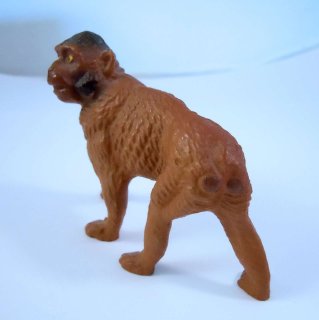 Affe - Ton Tierfigur handbemaltes Sammlerstck  50er Jahre