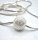925 Sterling Silber Collier mit mattierter Kugel – Elegante Schlangenkette 41 cm