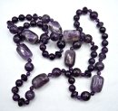 Amethyst Perlen Kette  Länge 100 cm