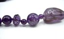 Amethyst Perlen Kette  Länge 100 cm