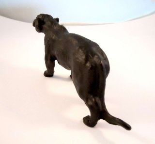 Panther - Ton Tierfigur handbemaltes Sammlerstck  50er Jahre