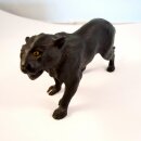 Panther - Ton Tierfigur handbemaltes Sammlerstück...