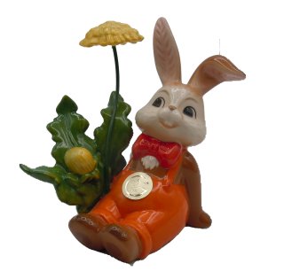 Goebel Hase mit Löwenzahn Höhe 9 cm - Blumenhase