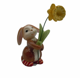 Goebel Hase mit Narzisse Höhe 12 cm - Blumenhase