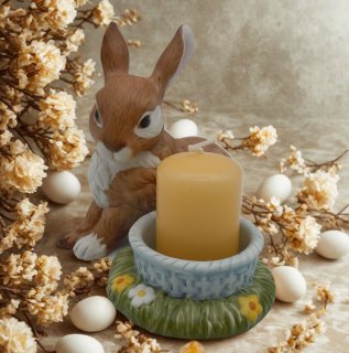 Goebel Hase Kerzenleuchter 10 cm – Limitierte Edition 2238/3000 – Osterdekoration aus Keramik