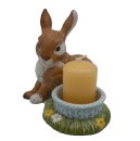 Goebel Hase Kerzenleuchter 10 cm – Limitierte Edition 2238/3000 – Osterdekoration aus Keramik
