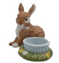 Goebel Hase Kerzenleuchter 10 cm – Limitierte Edition 2238/3000 – Osterdekoration aus Keramik