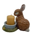 Goebel Hase Kerzenleuchter 10 cm – Limitierte Edition 2238/3000 – Osterdekoration aus Keramik