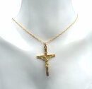 Edles venetianischer Goldkreuzkreuz Anhänger Jesus...