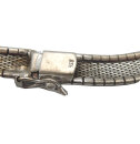 Gigantisches Fischgrät-Collier aus 835 Silber – Edles Vintage-Design, 45 cm