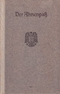 Ahnenpaß Gehre / Schnadt aus Jena 1943