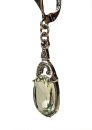 ART DECO Silber Hänge Ohrringe mit Green Amethyst in...