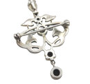 Jugendstil-Kombi-Brosche aus 925 Silber – Epochen-Revival