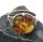 925 Silber multicolor Bernstein Ring - Gold des Meeres  RG57