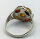 925 Silber multicolor Bernstein Ring - Gold des Meeres  RG57