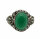 800 Silber Cabochon Chrysopras Ring - Rosenring RG61