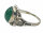 800 Silber Cabochon Chrysopras Ring - Rosenring RG61