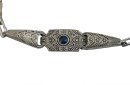 Traumhaftes 935 Silber ART DECO Armband - mit Saphir um 1925