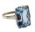 935 Silber ART DECO Ring mit Blautopas Pforzheim um 1935 RG 56