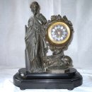 Mystische Bronze Sternzeichen Pendule Kaminuhr um 1870