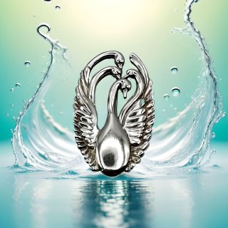 Designer Brosche „Familienzusammenhalt“ aus 925 Sterling Silber – Handgefertigt in Dänemark von Arthur S. Christensen