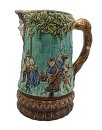 Antiker Majolika Henkelkrug Schankkrug Schenkkanne um 1890